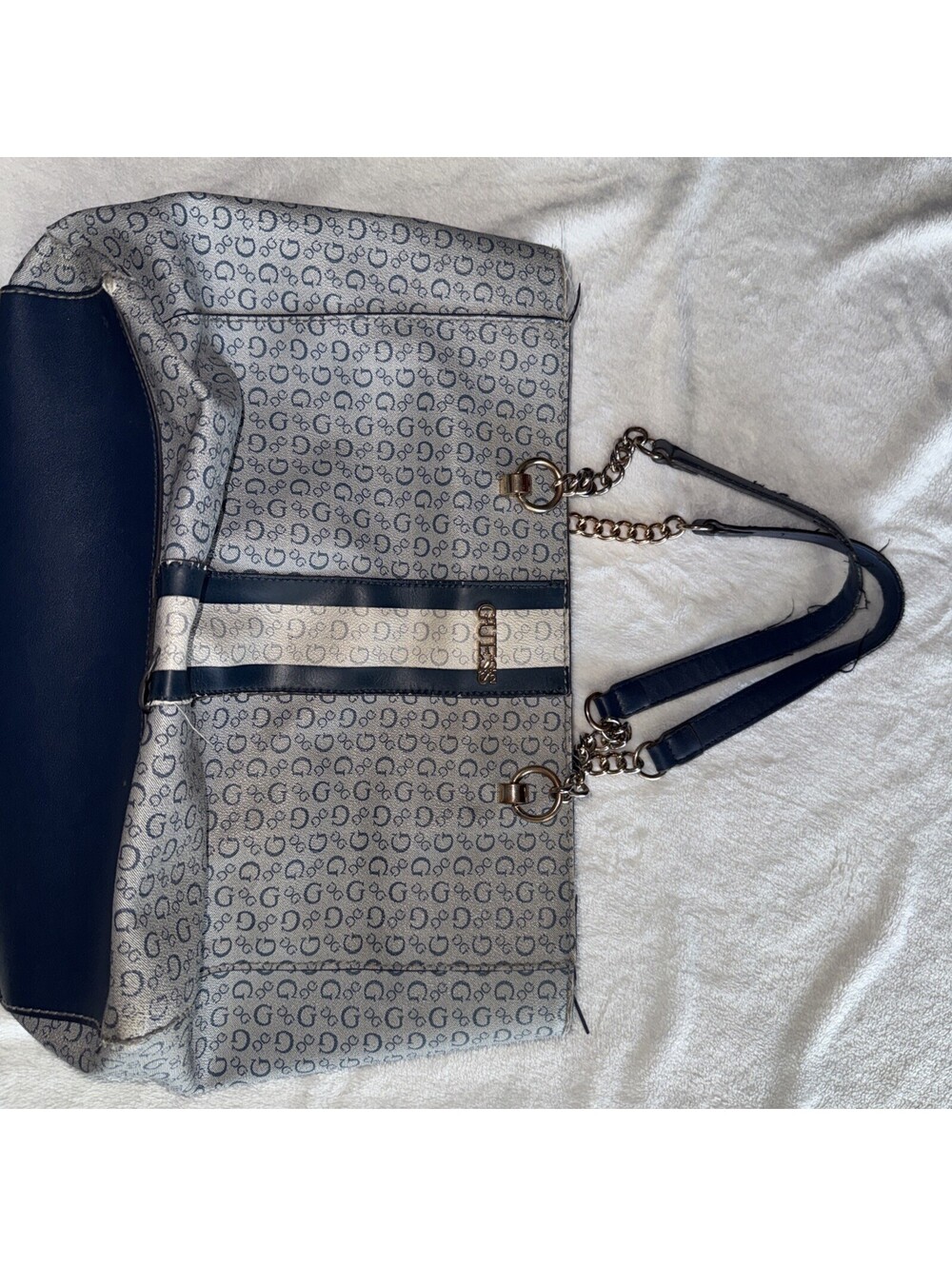Guess Grey/Blue Women Handbag